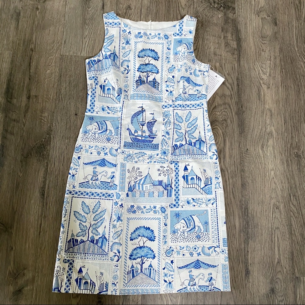 NWT Jessica Howard Blue and white dress